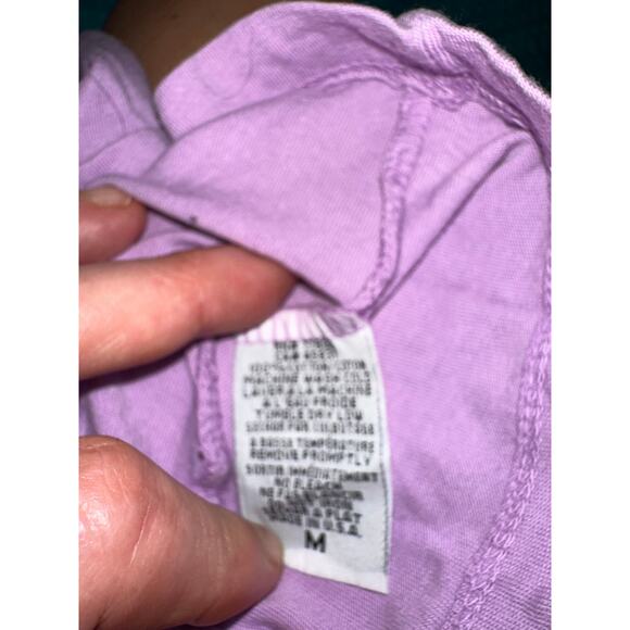 Y2K CHASER AC DC HIGHWAY TO HELL LAVENDER CROP TANK TOP BAND TEE M - Picture 4 of 6